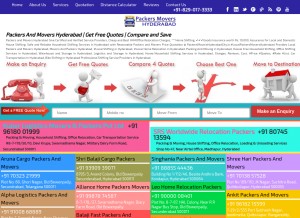 How packersmovershyderabadcity.in looks like on a tablet such as an iPad.