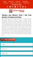 How packersmoverspune.org looks like on a mobile device such as an iPhone.