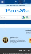 How packze.com looks like on a mobile device such as an iPhone.