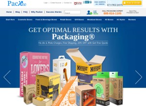 How packze.com looks like on a tablet such as an iPad.