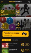 How pacogames.com looks like on a mobile device such as an iPhone.