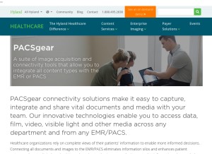 How pacsgear.com looks like on a tablet such as an iPad.