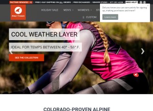 How pactimo.com looks like on a tablet such as an iPad.