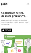 How padlet.com looks like on a mobile device such as an iPhone.
