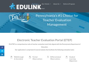 How paetep.com looks like on a tablet such as an iPad.