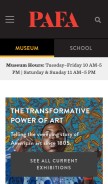 How pafa.org looks like on a mobile device such as an iPhone.