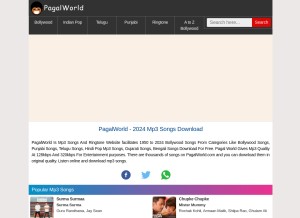 How pagalworld.cam looks like on a tablet such as an iPad.