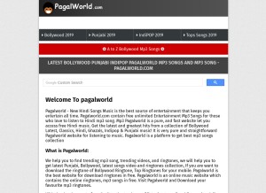 How pagalworld.name looks like on a tablet such as an iPad.