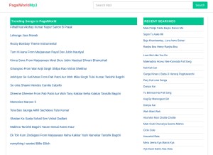 How pagalworldmp3.org looks like on a tablet such as an iPad.