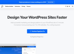 How pagelines.com looks like on a tablet such as an iPad.