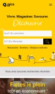 How pagesjaunes.ca looks like on a mobile device such as an iPhone.