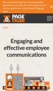 How pagetiger.com looks like on a mobile device such as an iPhone.