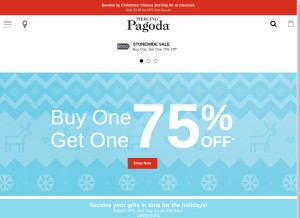 How pagoda.com looks like on a tablet such as an iPad.