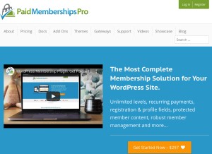 How paidmembershipspro.com looks like on a tablet such as an iPad.