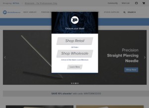 How painfulpleasures.com looks like on a tablet such as an iPad.
