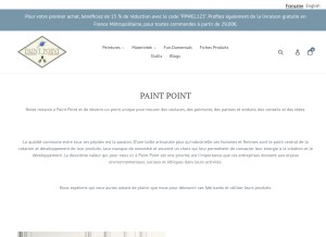 How paintpoint.fr looks like on a tablet such as an iPad.