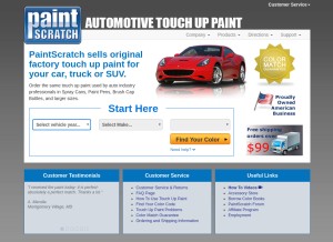 How paintscratch.com looks like on a tablet such as an iPad.