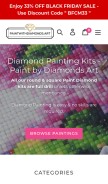 How paintwithdiamonds.art looks like on a mobile device such as an iPhone.