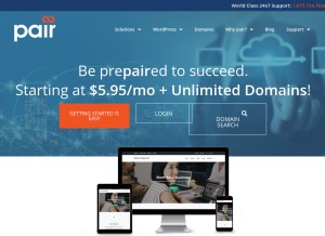 How pairserver.com looks like on a tablet such as an iPad.