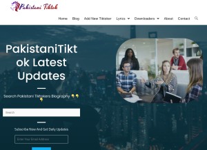 How pakistanitiktok.com looks like on a tablet such as an iPad.