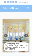 How palaceofglass.com looks like on a mobile device such as an iPhone.
