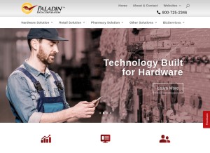 How paladinpos.com looks like on a tablet such as an iPad.