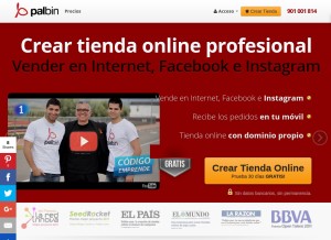 How palbin.com looks like on a tablet such as an iPad.