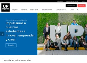 How palermo.edu looks like on a tablet such as an iPad.