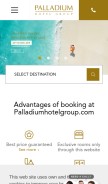 How palladiumhotelgroup.com looks like on a mobile device such as an iPhone.