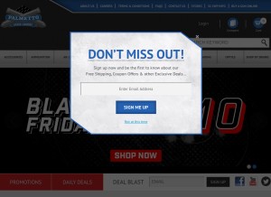 How palmettostatearmory.com looks like on a tablet such as an iPad.