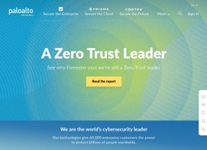 How paloaltonetworks.com looks like on a tablet such as an iPad.