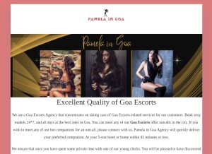 How pamelaingoa.com looks like on a tablet such as an iPad.