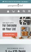How pamperedchef.com looks like on a mobile device such as an iPhone.