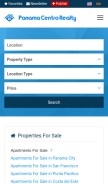 How panama-real-estate.com looks like on a mobile device such as an iPhone.