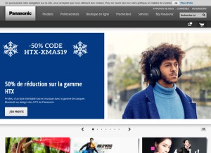 How panasonic.com looks like on a tablet such as an iPad.