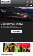 How panasonic.eu looks like on a mobile device such as an iPhone.