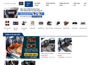 How pandaauto.vn looks like on a tablet such as an iPad.