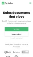 How pandadoc.com looks like on a mobile device such as an iPhone.