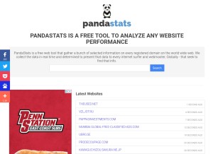How pandastats.net looks like on a tablet such as an iPad.