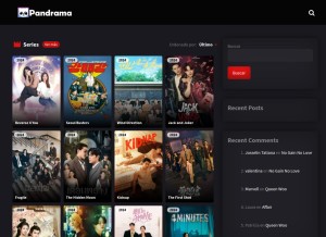 How pandrama.com.es looks like on a tablet such as an iPad.