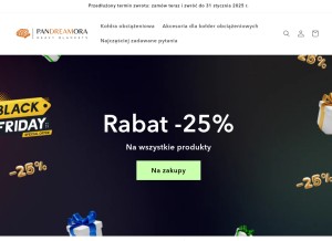 How pandreamora.com looks like on a tablet such as an iPad.