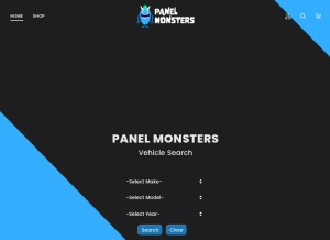 How panelmonsters.com looks like on a tablet such as an iPad.