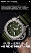How panerai.com looks like on a mobile device such as an iPhone.