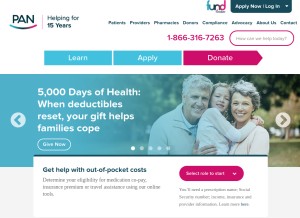 How panfoundation.org looks like on a tablet such as an iPad.