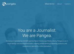 How pangea-cms.com looks like on a tablet such as an iPad.