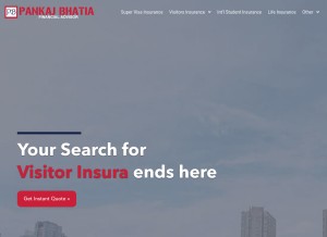 How pankajbhatia.ca looks like on a tablet such as an iPad.