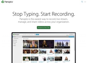 How panopto.com looks like on a tablet such as an iPad.