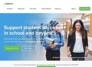 How panoramaed.com looks like on a tablet such as an iPad.