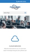How pantheoncomputers.com looks like on a mobile device such as an iPhone.