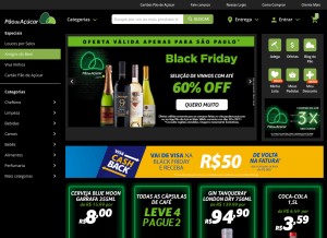 How paodeacucar.com looks like on a tablet such as an iPad.